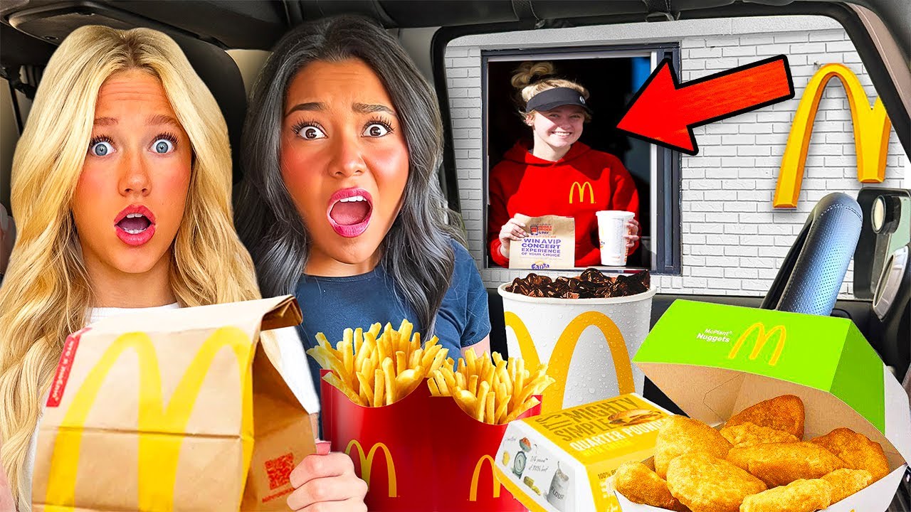 We had FAST FOOD EMPLOYEES CHOOSE our FOOD FOR 24 HOURS! 🍕 🍔