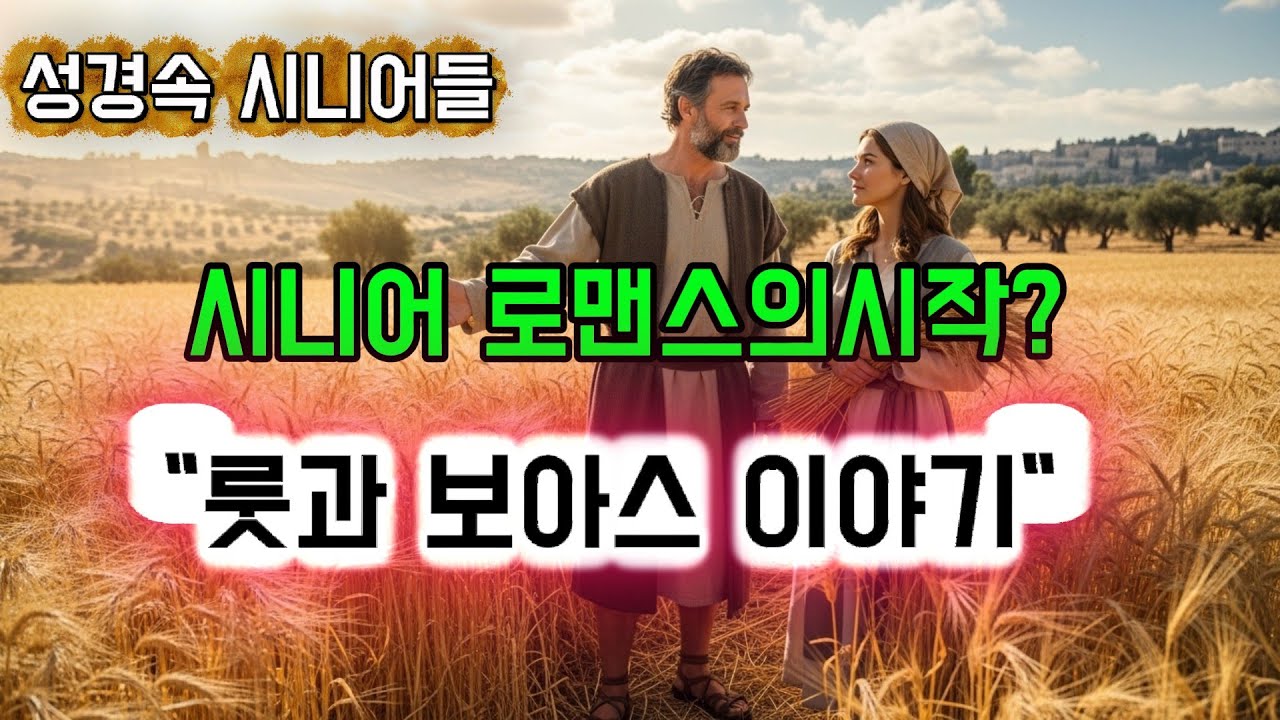 성경속 시니어들~  보아스와 이방여인 룻과의 로맨스 ,다윗왕, 그리고 예수그리스도의 계보로 이어지는 하나님의 계획...