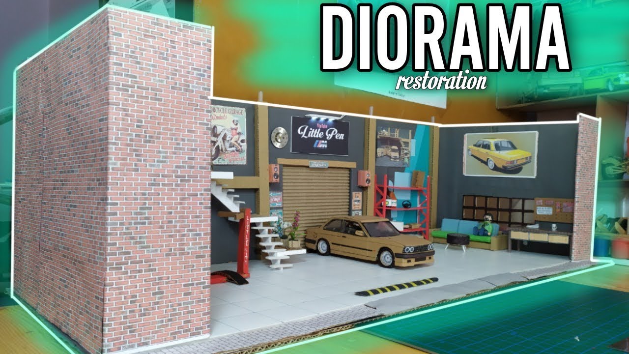 MY LITTLE DIORAMA GARAGE restoration/how to make diorama garage /kendin yap maket garaj/ DIY