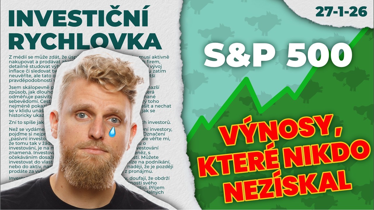 Investujeme o 26 % levněji a výnosy aktiv příštích 10 let 💸 Investiční rychlovka