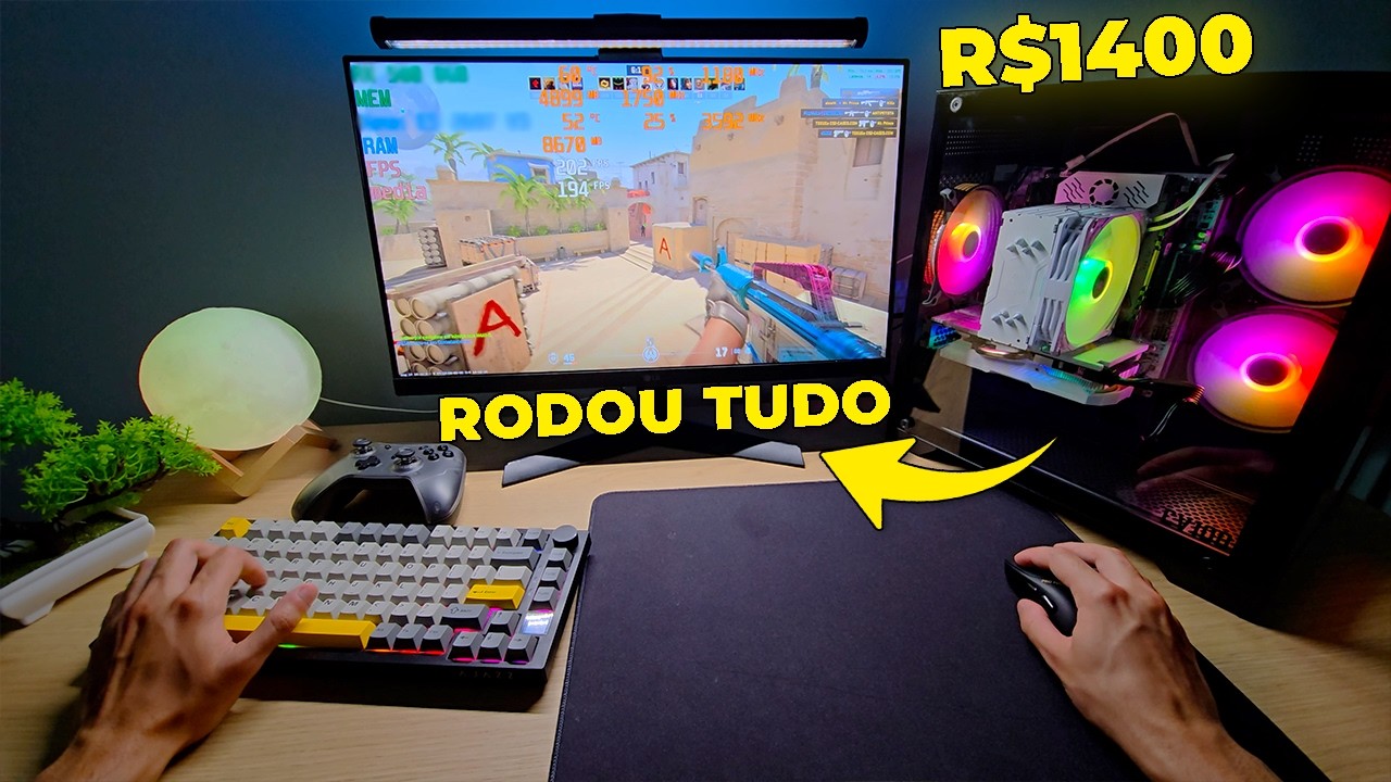 o MELHOR PC Gamer de R$1400 pra RODAR TUDO em 2025 - Montagem e Testes