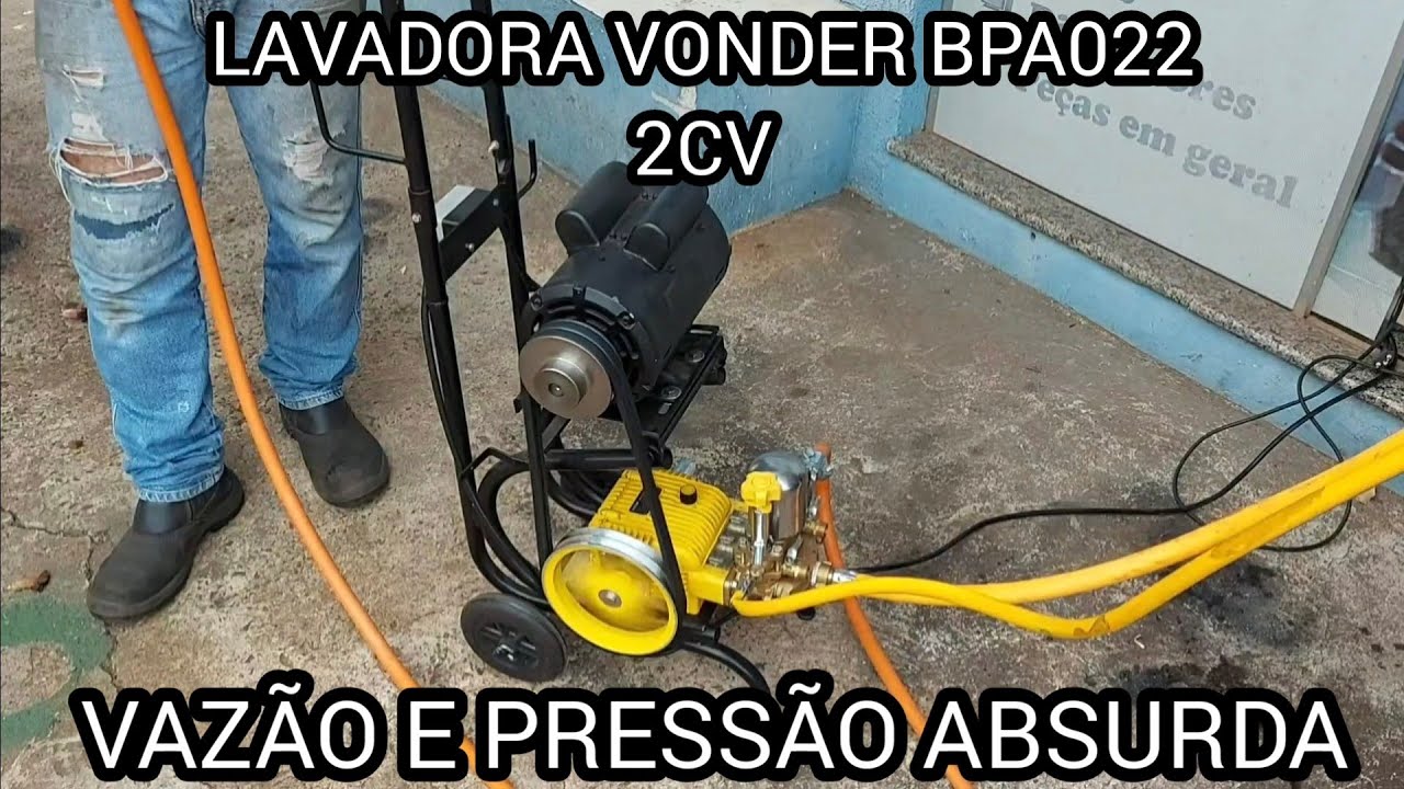 LAVADORA DE ALTA PRESSÃO VONDER BPA022 COM MOTOR 2CV | MÁQUINA MUITO FORTE