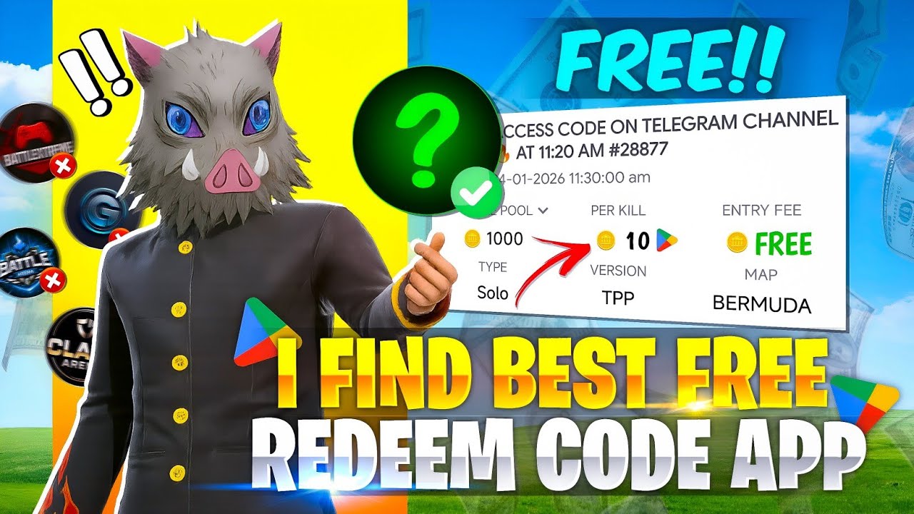 Best Free Redeem Code💰 Tournament App 🔥 Entry FREE 🤑 Per Kill ₹10 Redeem Code 🤯 Best App Ever😍
