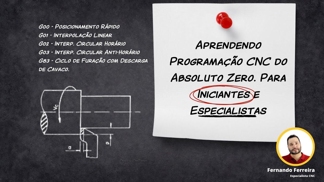APRENDENDO PROGRAMA&Ccedil;&Atilde;O CNC DO ABSOLUTO ZERO. PARA INICIANTES E&nbsp;ESPECIALISTAS