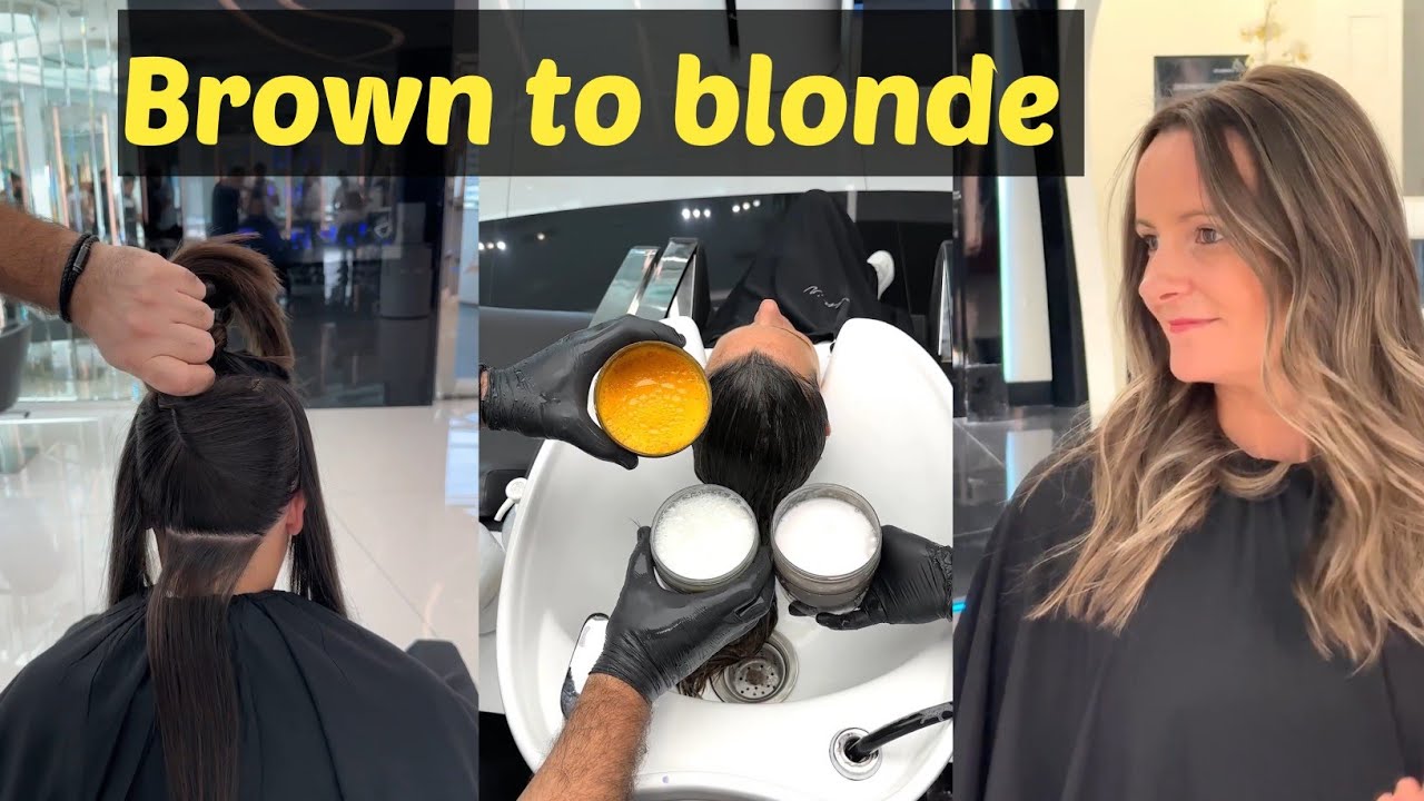 Latest Video Of Mounir Salon | Best Brown To Blonde Hair Color Transformation | Makeoverofhairs