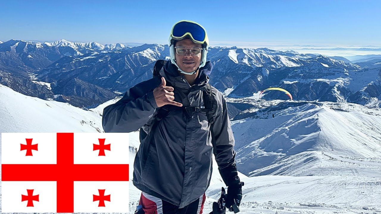 Snowboarding At Georgias CHEAPEST Ski Resort (GUDAURI) 🇬🇪