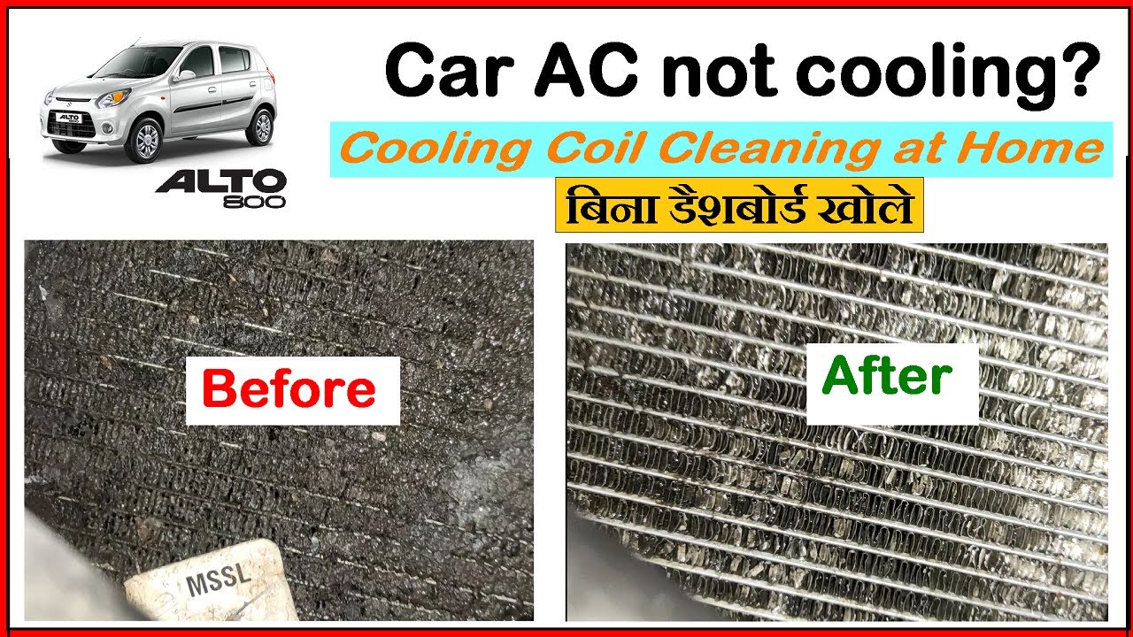 Car AC Cooling Coil cleaning at Home | Car AC low cooling problem solved | Alto800