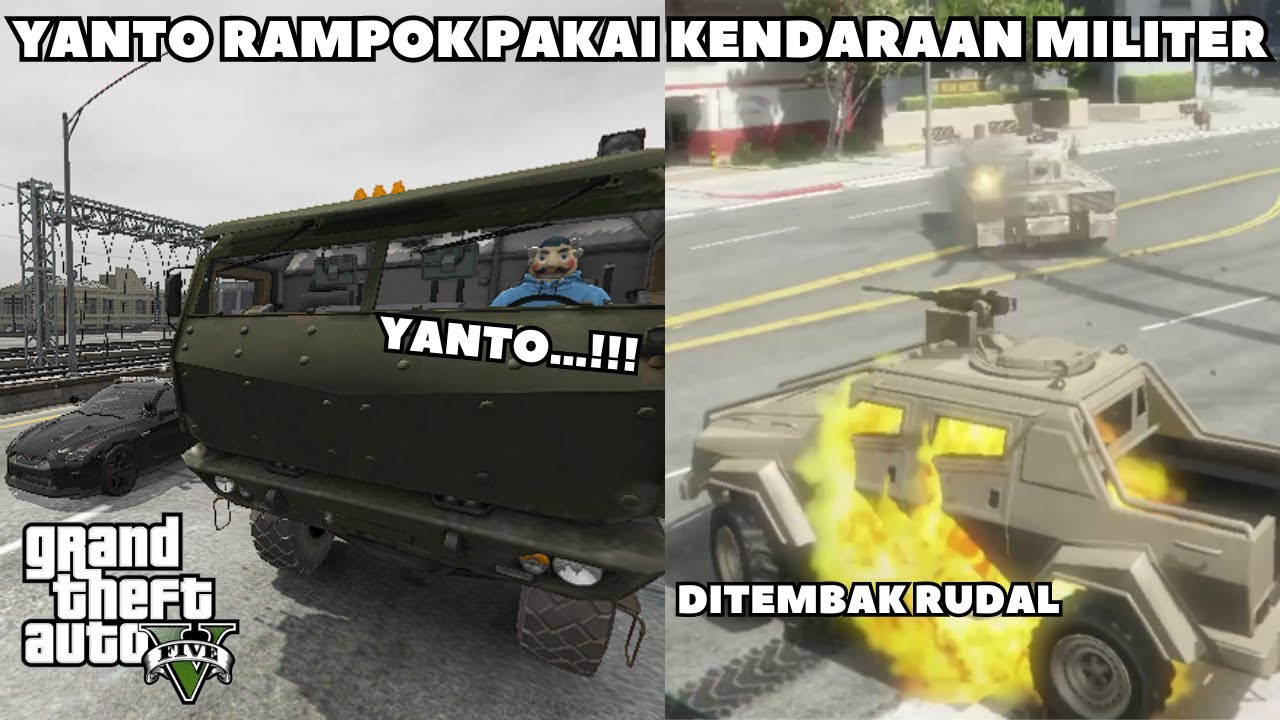 DAN TERJADI LAGI...!!! YANTO RAMPOK ATM PAKAI KENDARAAN MILITER...!!! ADA TANK..!!! - GTA V ROLEPLAY