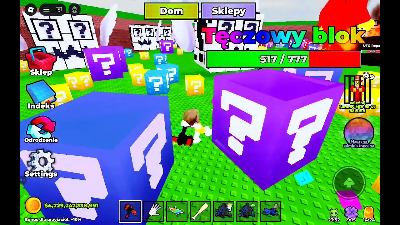 Admin abuse w break a lucky block!  
