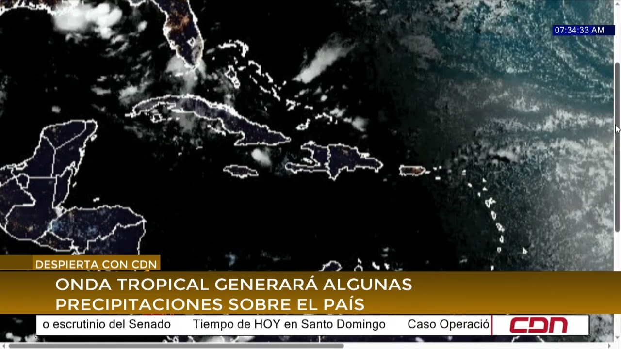 Onda tropical generará algunas precipitaciones sobre el país