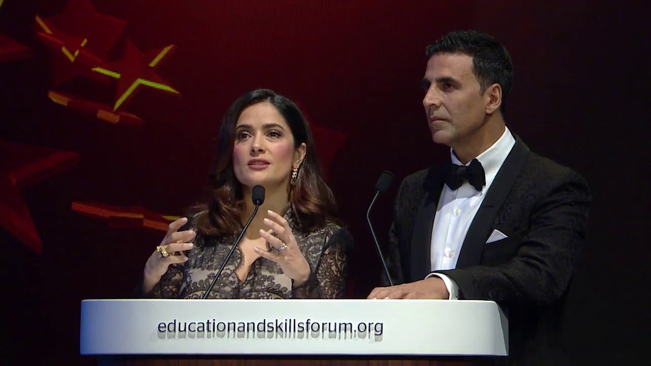 Global Teacher Prize 2016: Prize Announcement with Pope Francis and Salma Hayek (GESF 2016)