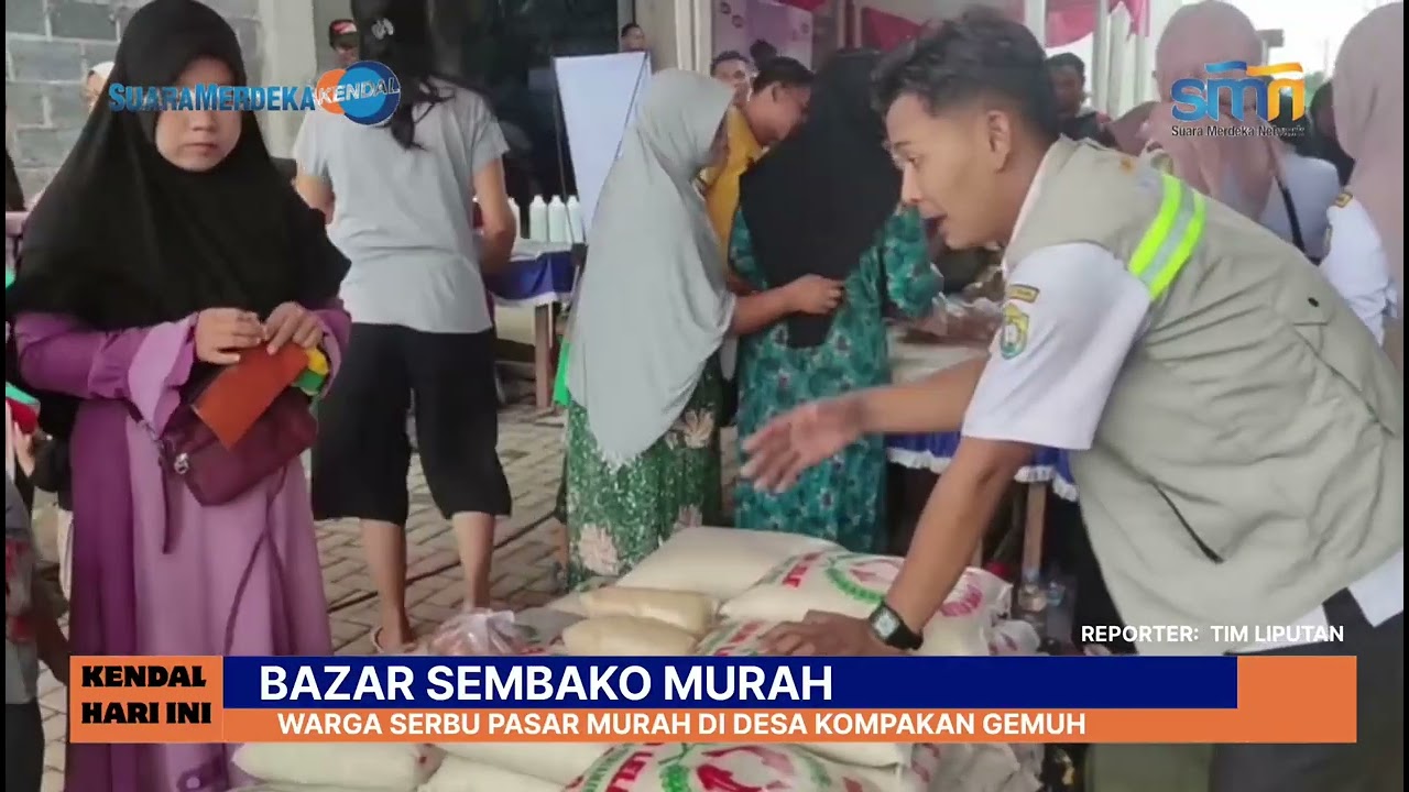 Bazar Sembako, Warga Serbu Pasar Murah di Desa Kompakan Gemuh