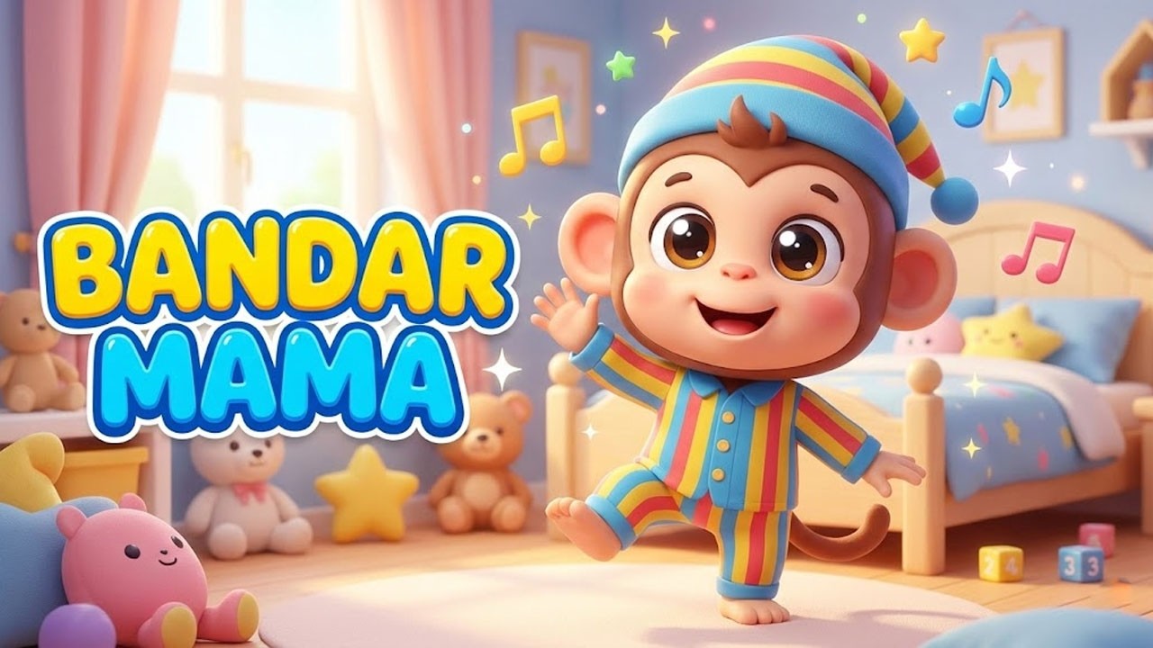 Bandar Mama Pehan Pajama  | Hindi Rhymes for Kids, Toddlers & Babies | Cartoon Song