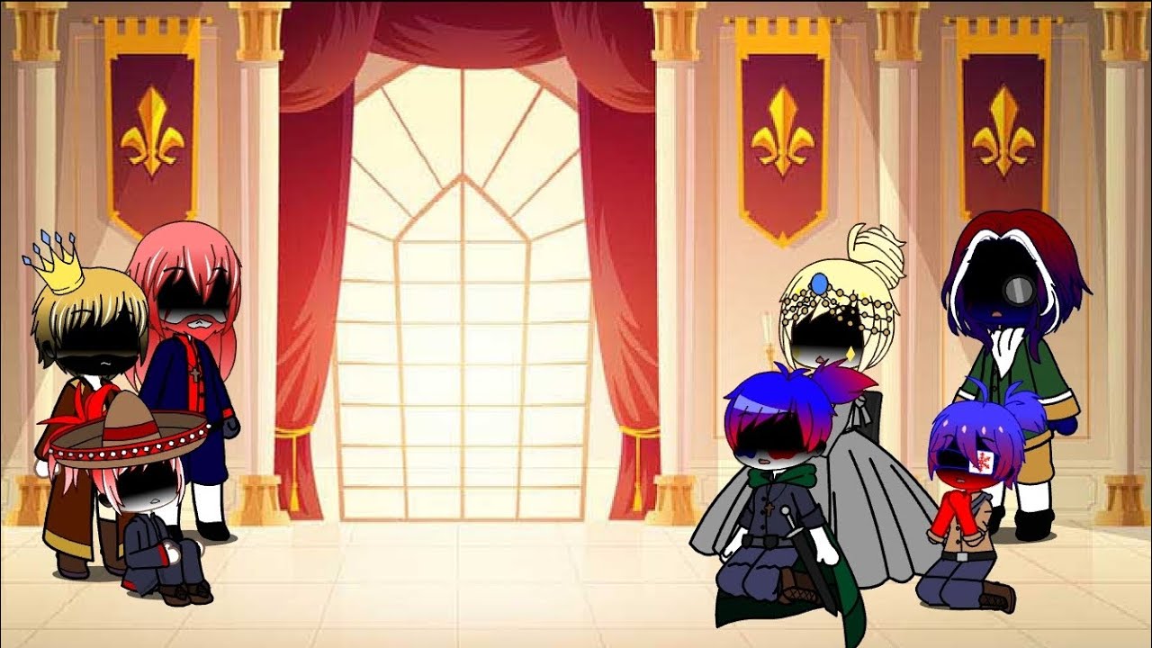 Past countryhumans (mid 1700s) react to america. Part 1