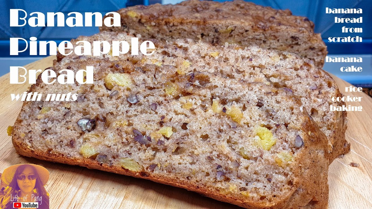 Banana Pineapple Bread Recipe With Nuts From Scratch | Banana Cake | EASY RICE COOKER CAKE RECIPES