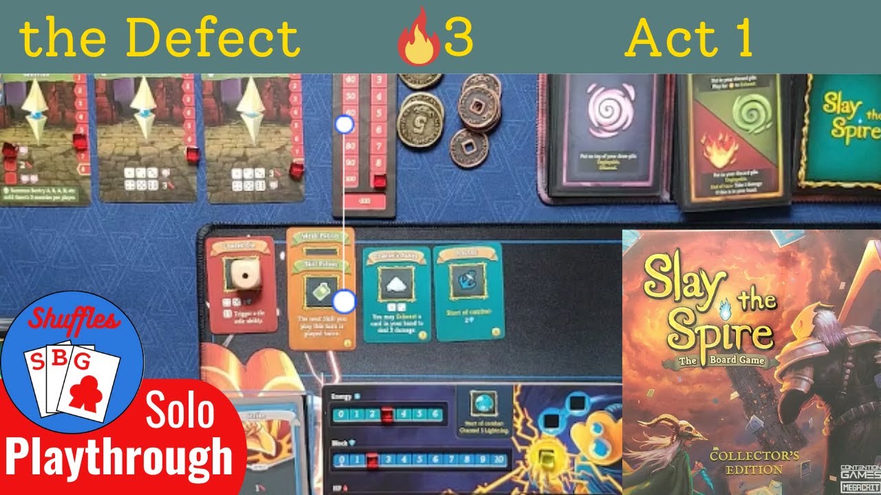 Slay the Spire the Board Game | Defect Solo Playthrough | Act 1