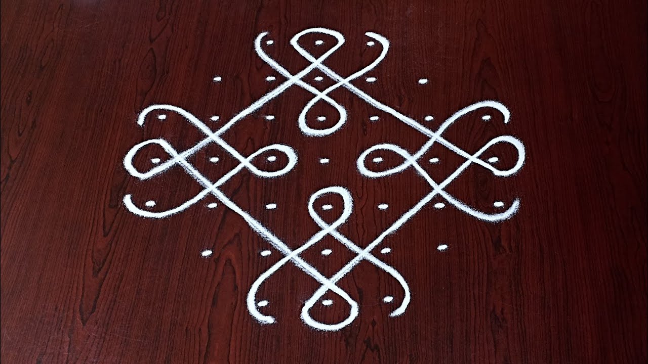 Easy 7dots daily sikku kolams/melikala muggulu/kambhi,neli kolam/daily chukkala muggulu