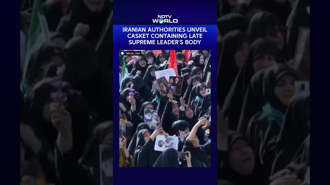 Iran Unveils Ali Khamenei's Casket As Thousands Gather In Tehran