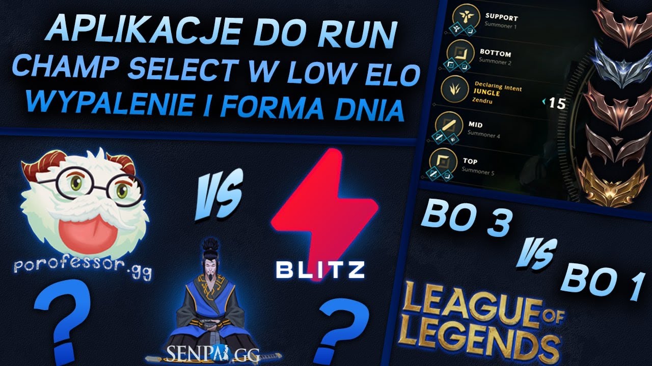 Champ select w low elo, aplikacje do run/itemów, Bo3 vs Bo1, forma dnia, sukces T1 [Q&A 03.2022]