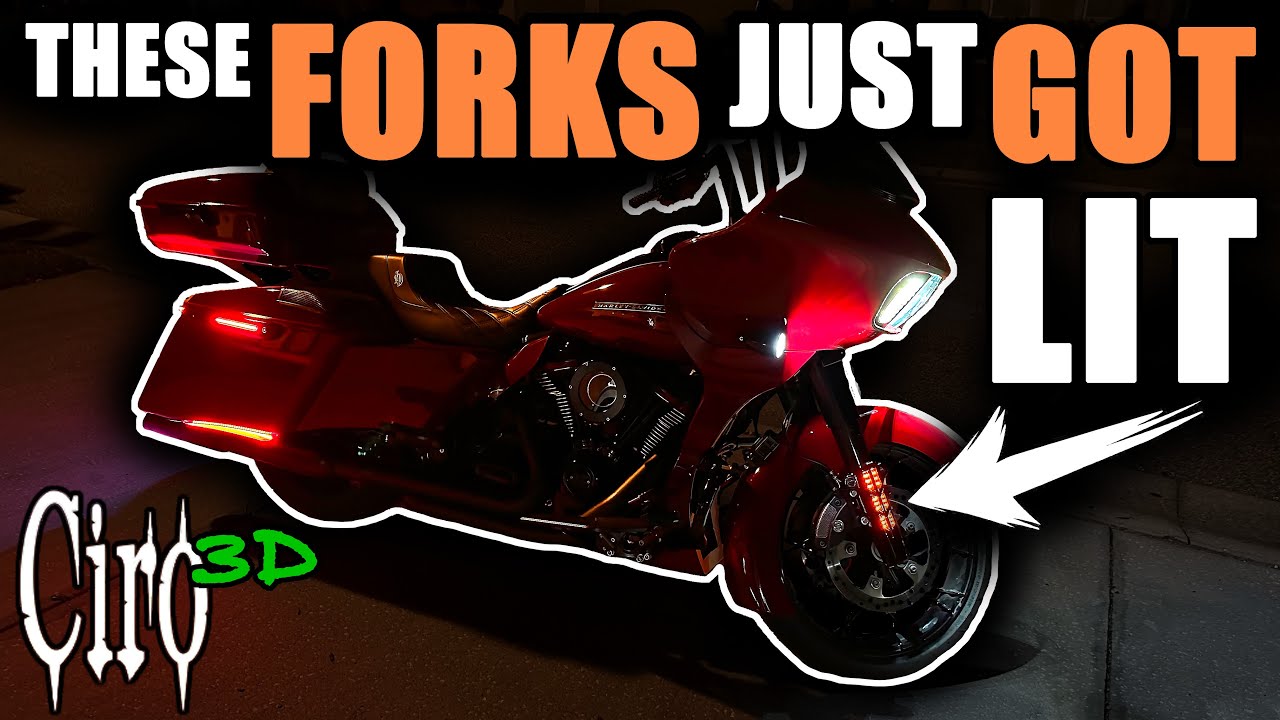 These Harley Forks Just GOT LIT!!! Light it Up with Ciro3D Forkinis