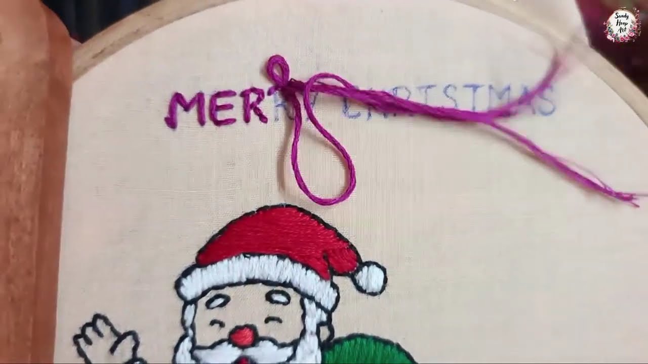 Easy Text Embroidery Tutorial | Name Embroidery Hoop Art #shorts #embroidery #trending #diy