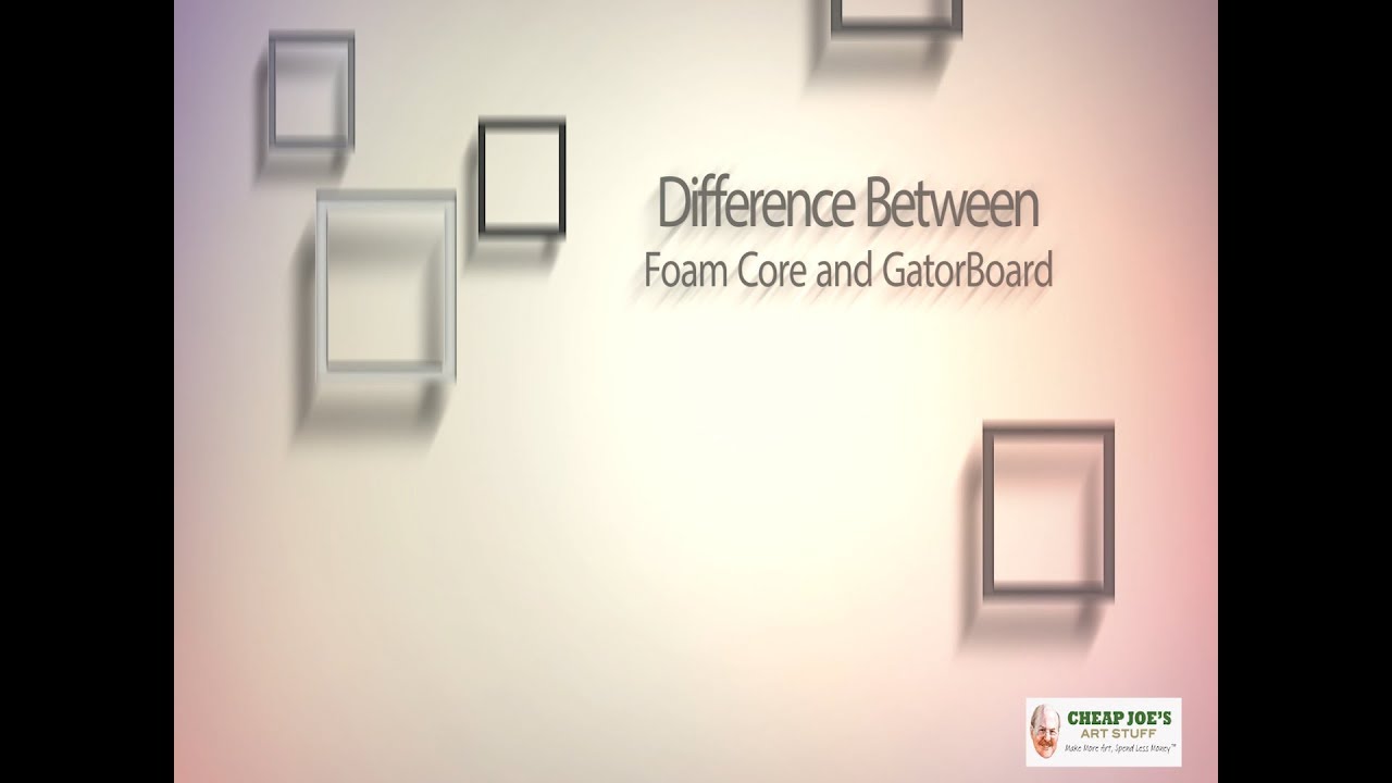 Cheap Joe's 2 Minute Art Tip - Foam Core vs GatorBoard
