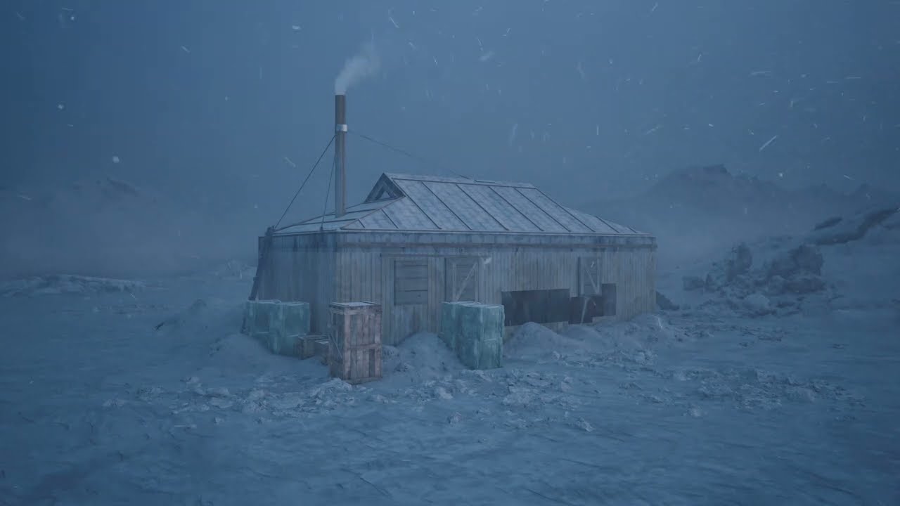 Sleep in a -40° Antarctic Storm | Immersive Blizzard at Shackleton's Hut