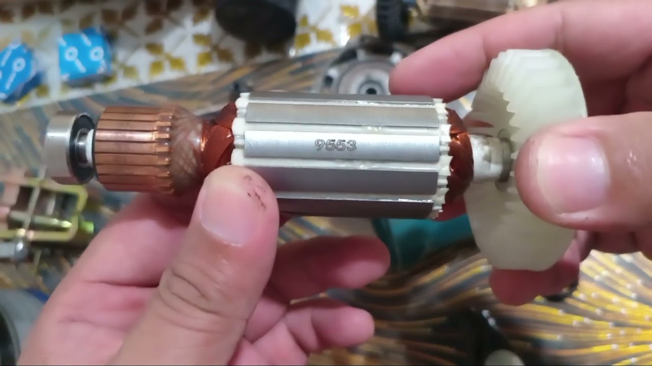 How to replace armature makita grinder 9553B (Tagalog, English,)
