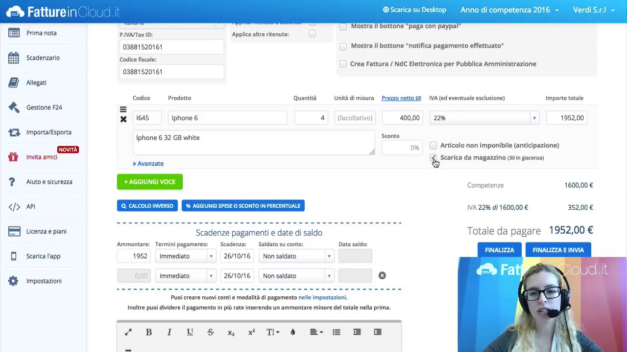 Come creare una fattura   Videoguida Fatture in Cloud