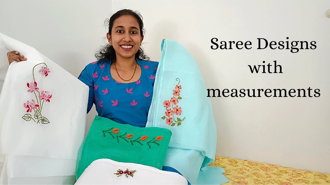 Hand Embroidery: Four Designer saree Stitches | Trending hand embroidery designs | Malayalam