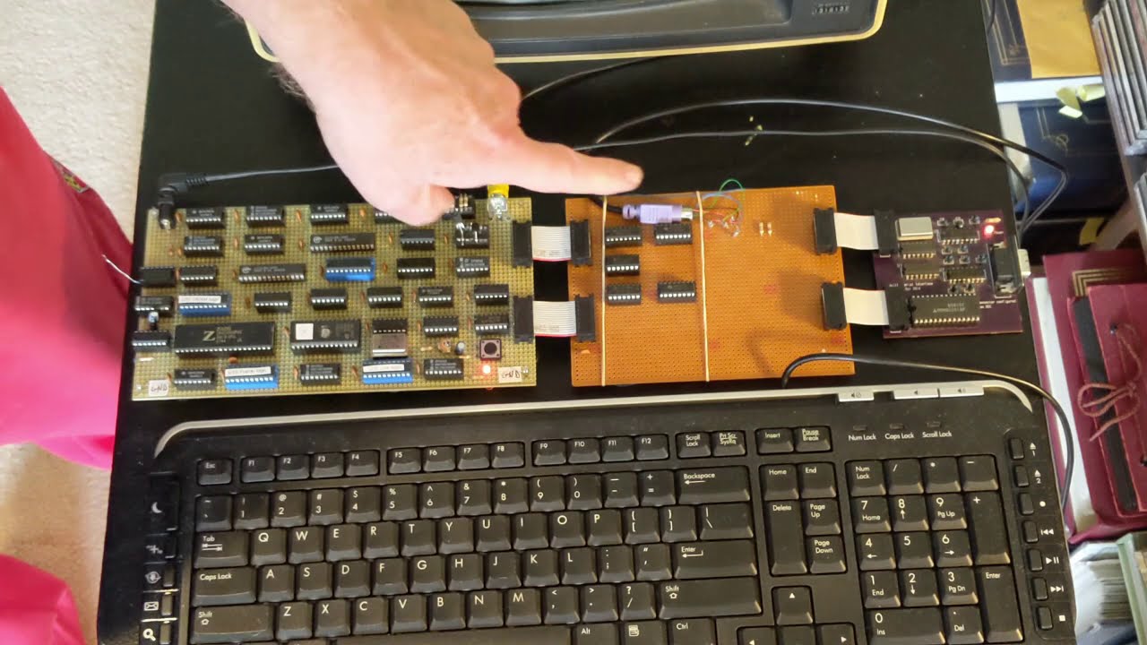 Demonstration of a Z80 computer with a Memory-mapped Display and a PS-2 Keyboard Interface
