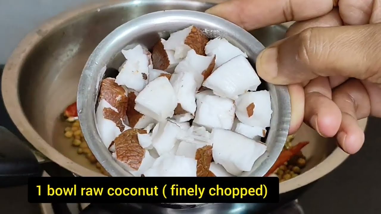 👉 kobbari chutney for rice/ dosa/👌 - instant coconut chutney recipe