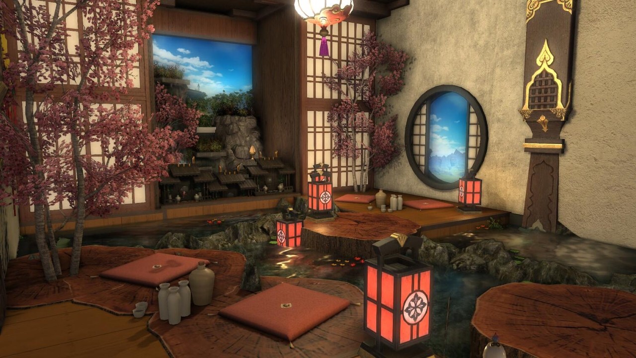 FFXIV/FF14 House/Housing-RE40(Courtyard-style japanese zen izakaya ,no filter)