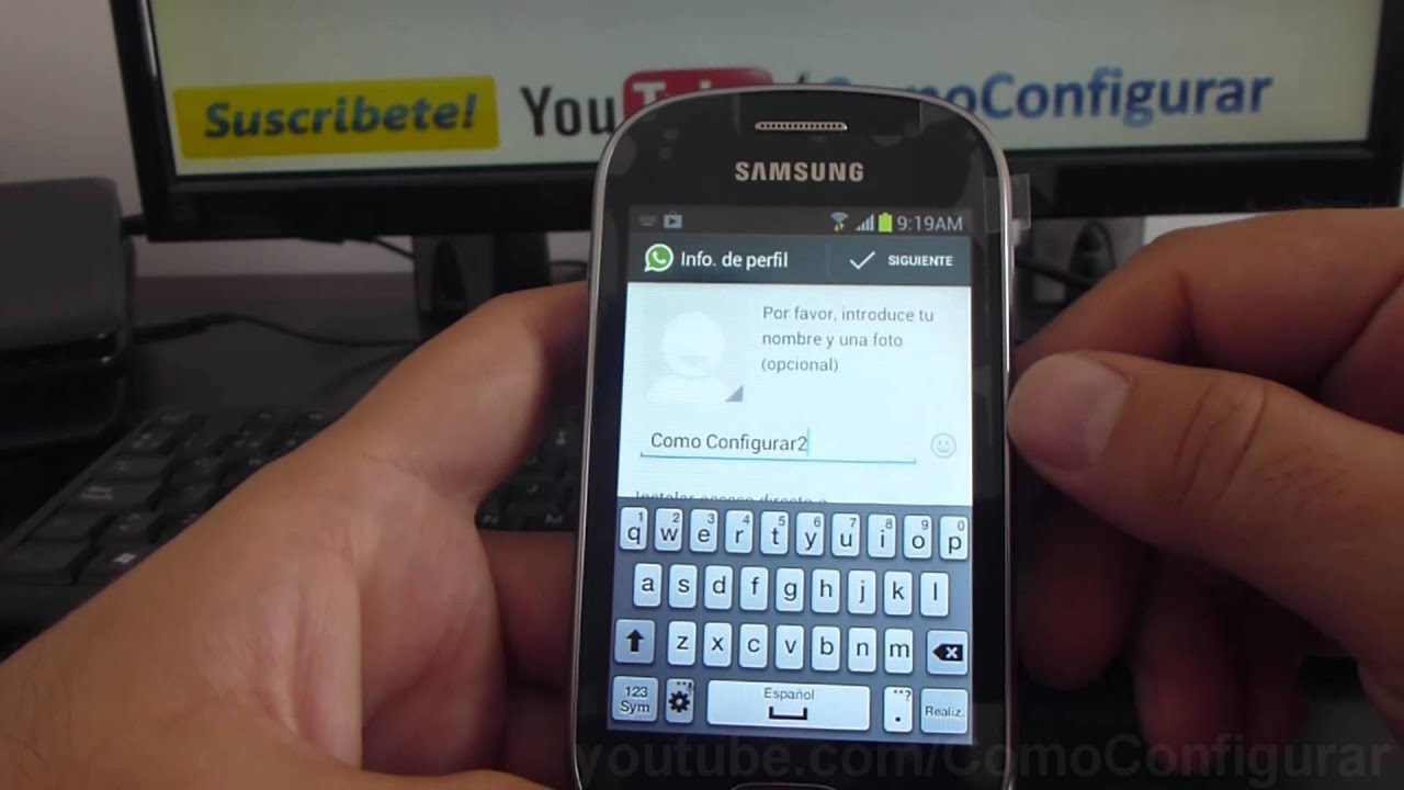 Cómo descargar e instalar Whatsapp en Android samsung Galaxy Fame S6810 español Full HD
