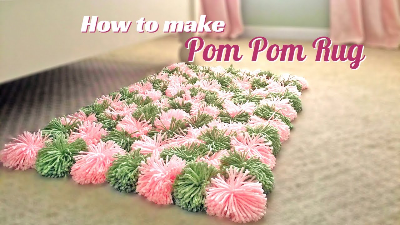 How To Make Pom Pom Rug, How To Make Pom Pom Rug At Home
