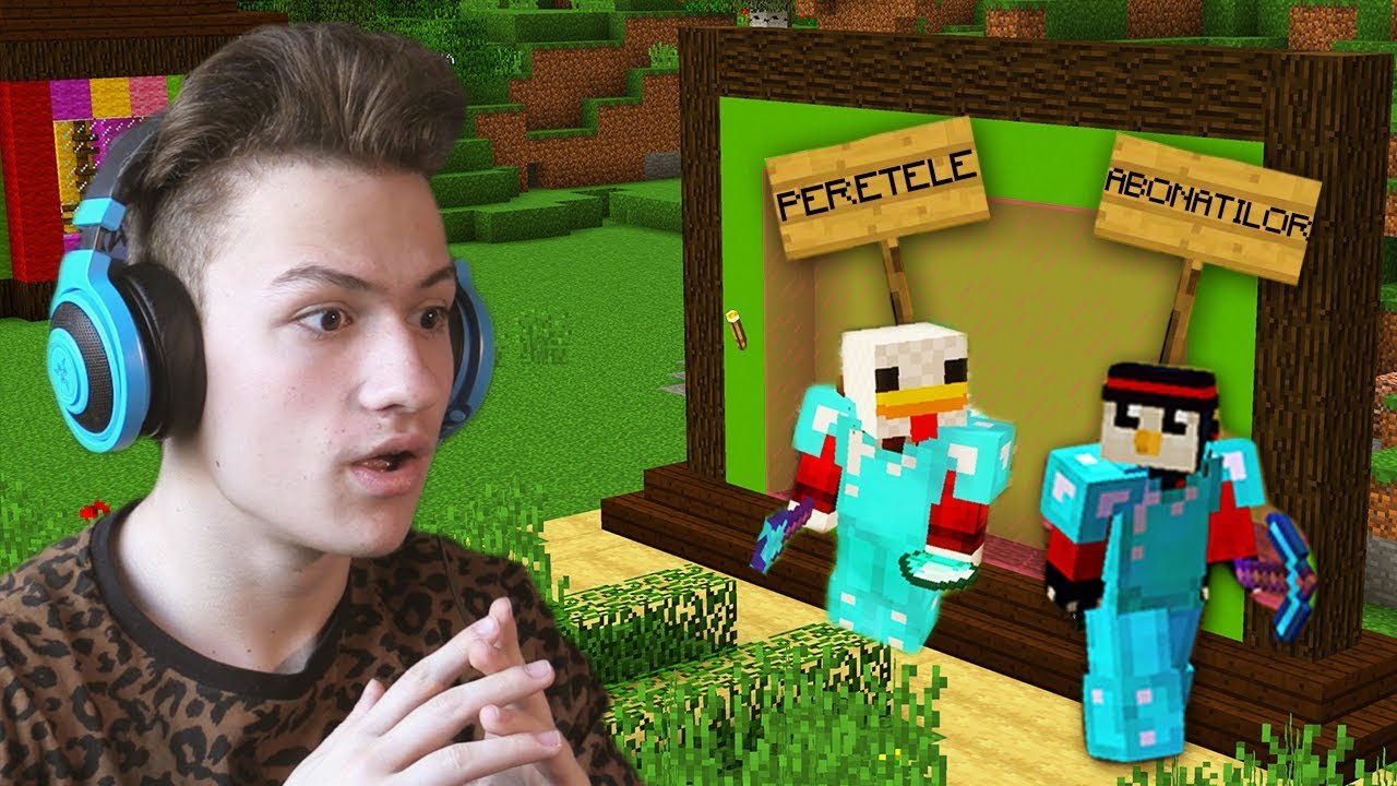 FACEM PERETELE ABONAȚILOR CU MAX!😱😎- Minecraft ca Frații!