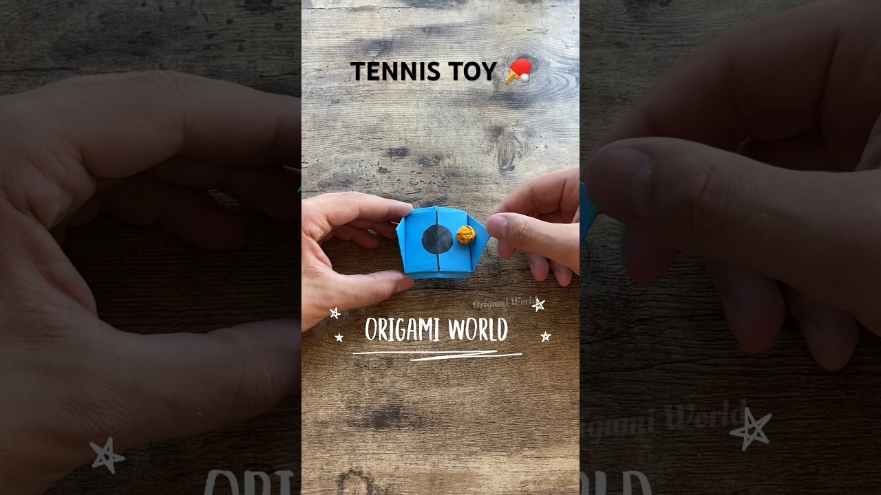 DIY PAPER TENNIS TOY ORIGAMI TUTORIAL SPORT PAPERCRAFT | PING PONG PAPER FOLDING STEP BY STEP