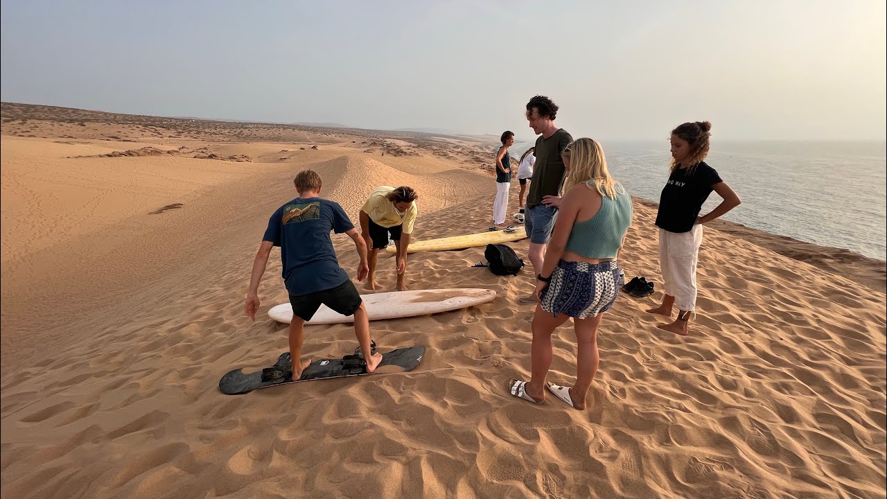 Sandboard activity From taghazout Or Agadir / sunset session #taghazout #sandboard #agadir #morocco