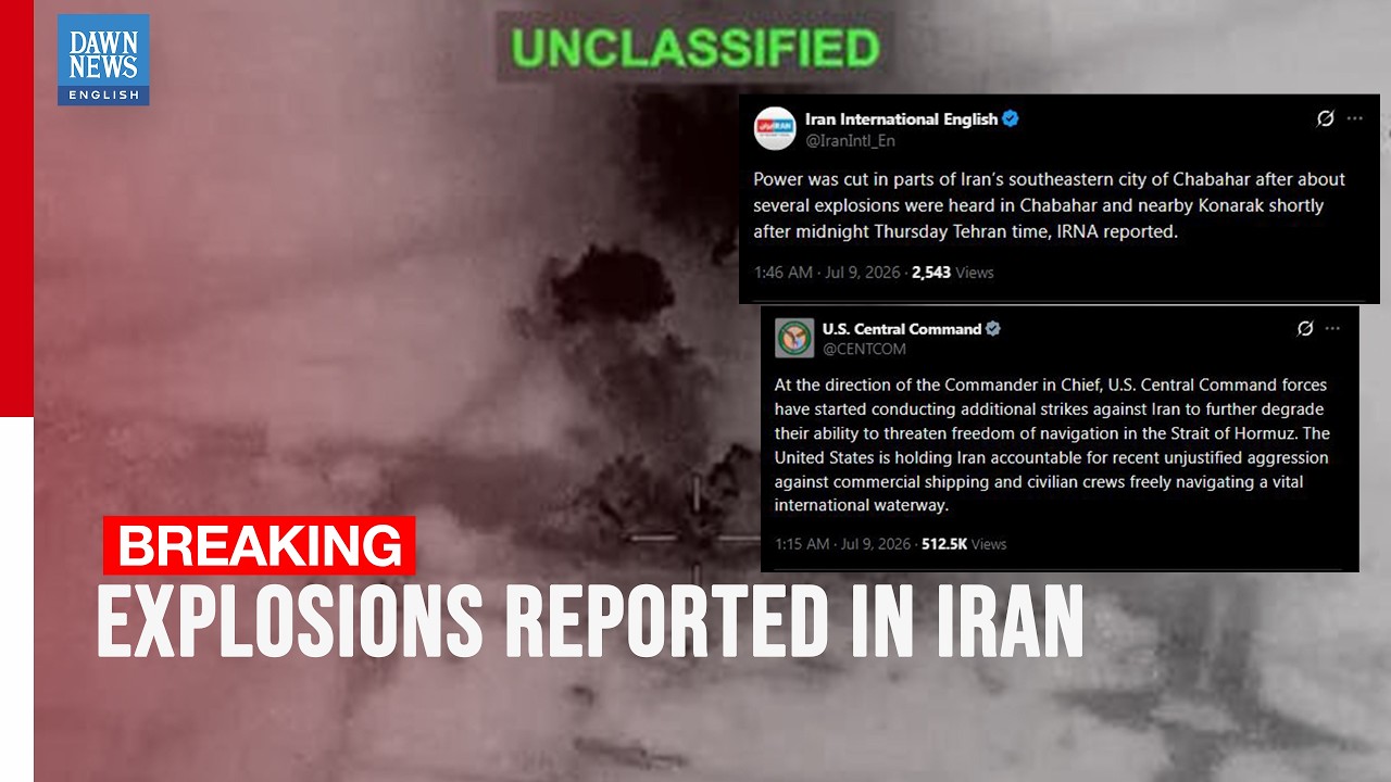 BREAKING: Explosions Reported in Iran&rsquo;s Chabahar and Konarak | Power Cuts Hit Region Amid Tensions