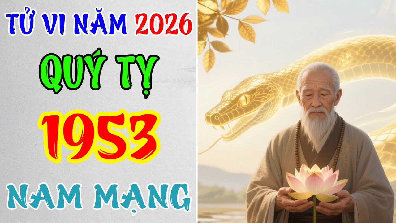 Tử Vi Năm 2026: Tuổi Quý Tỵ 1953 Nam Mạng, Tâm Bình Trí Sáng, Phúc Lộc Hữu Dư.