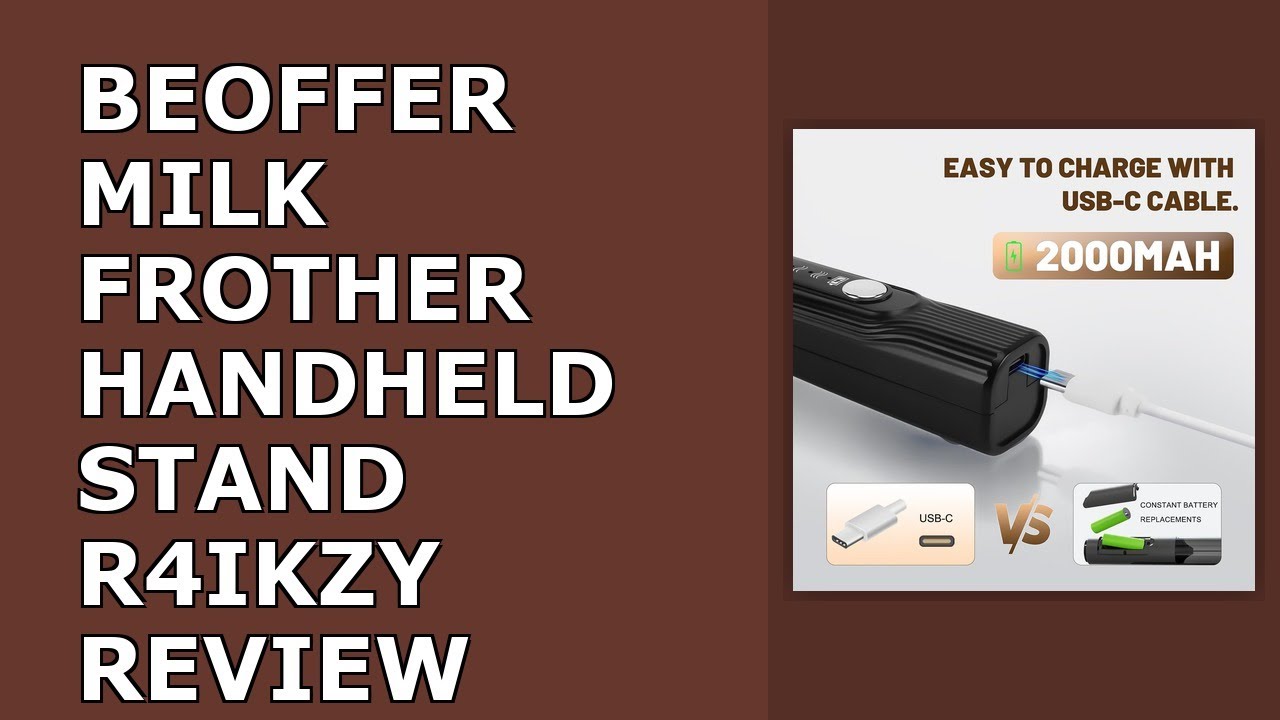 BEoffer Milk Frother Handheld + Stand Rechargeable 2000mAH Power Frother Wand Electric Foam Review
