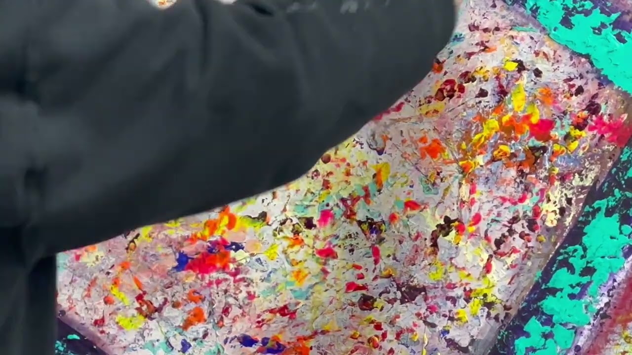 Abstract Art Making Process