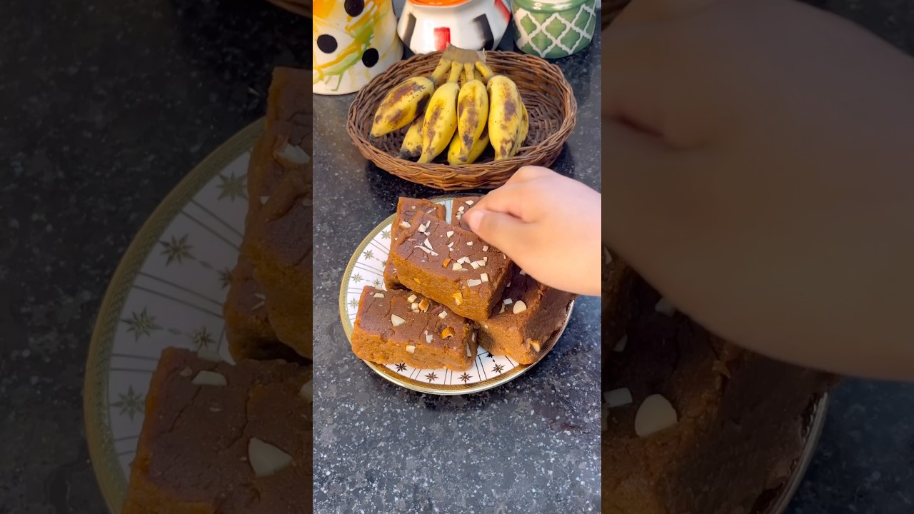 Healthy banana barfi 