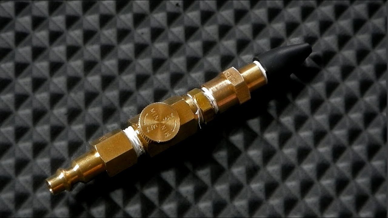 Homemade ADJUSTABLE FLOW Rubber Tip Air Blow Gun