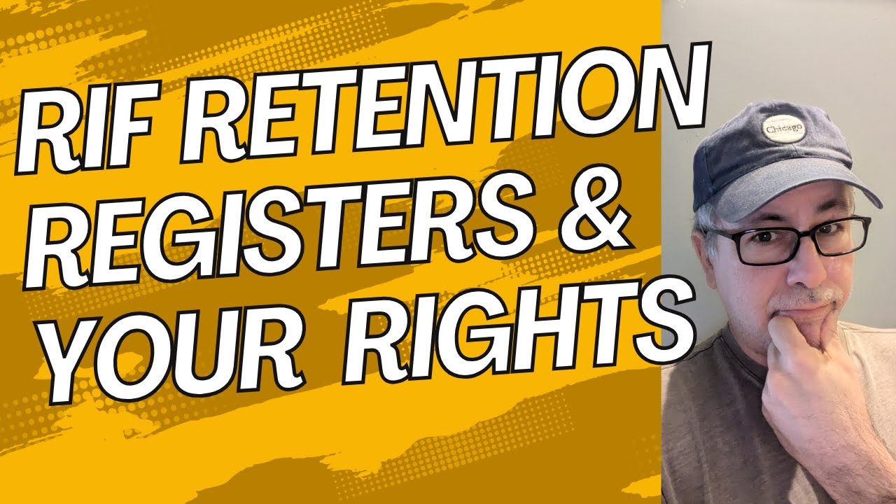 🚨KNOW YOUR RIGHTS in a RIF DEMAND the Retention Register VERIFY your right to a REASONABLE OFFER