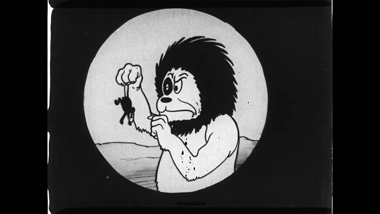The Lion And The Mouse | 1922 | Aesop's Fables Cartoon | 16mm | Farmer Alfalfa | Paul Terry