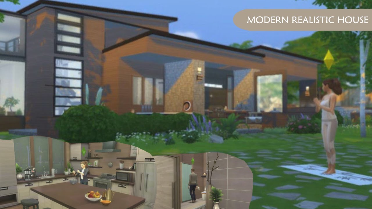 SIMS 4 Modern House on Forest | NO CC | Realistic Home Speed Build