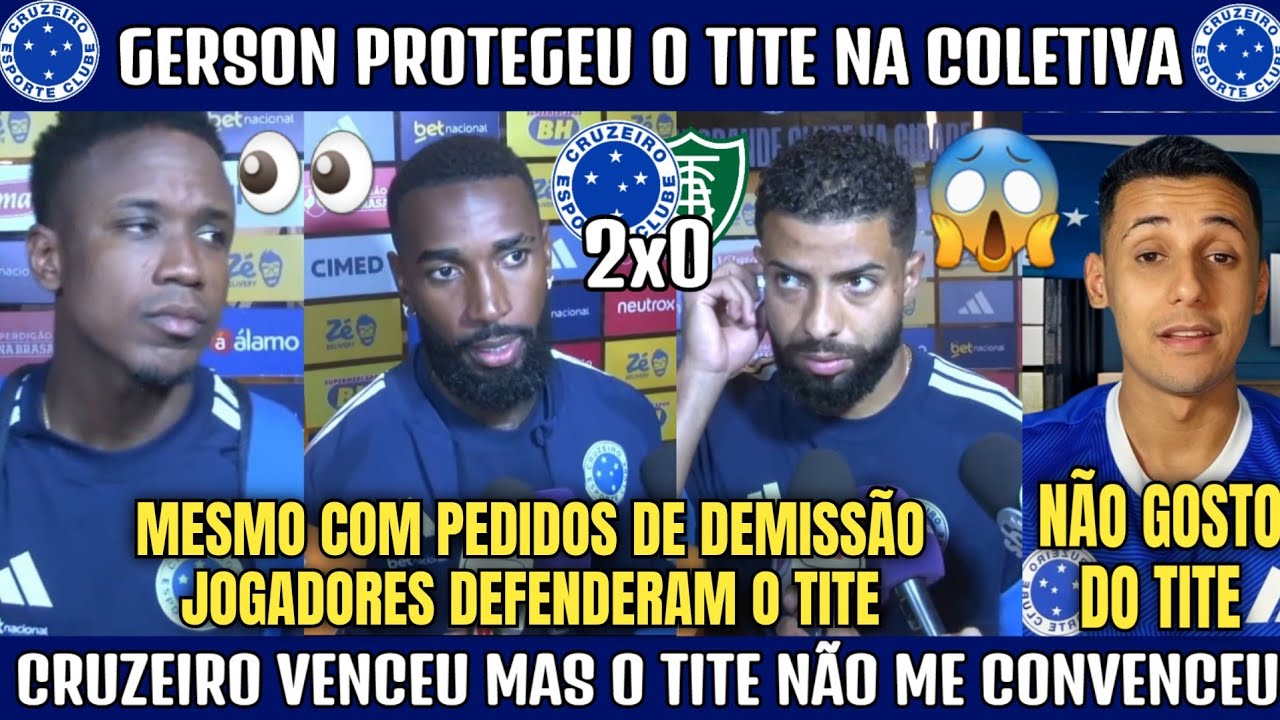 🚨👏 GERSON SEM FILTRO E SAIU PARA PROTEGER O TITE APÓS CRUZEIRO 2X0 AMÉRICA MG! ZONA MISTA.