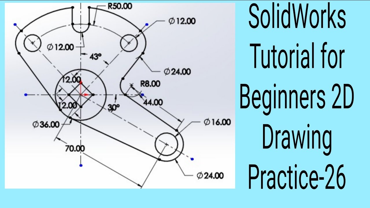 SolidWorks Tutorial for Beginners 2D Drawing Practice-26