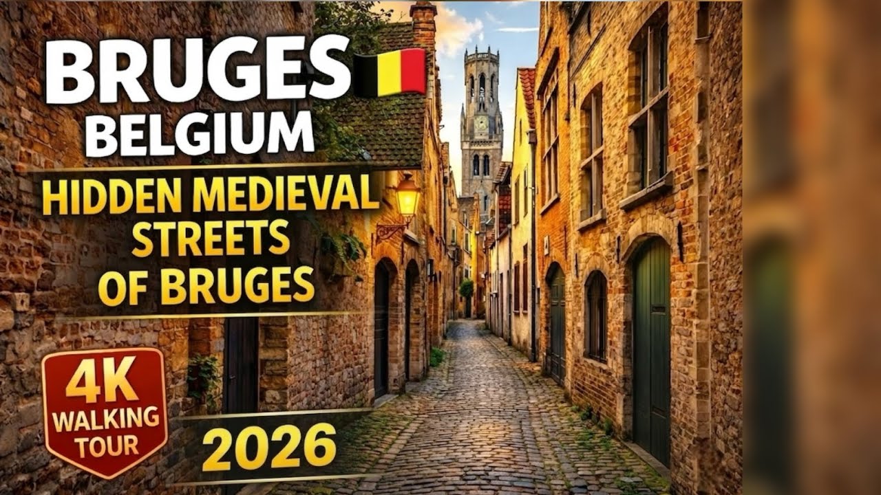 Bruges Belgium Walking Tour 4K 🇧🇪  Hidden Medieval Streets of Bruges (2026)